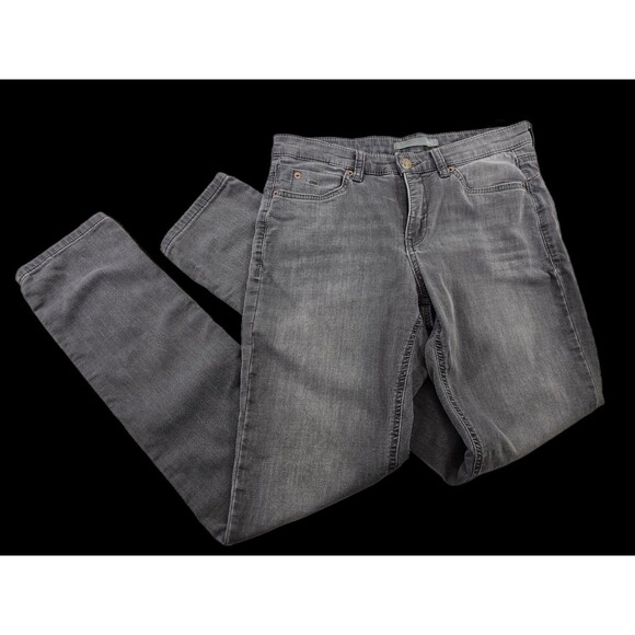 MAC Jog'N‎ Pipe Gray Skinny Jeans Denim Pants Women's Slim Leg 38 / 32 EUC! - Picture 1 of 8